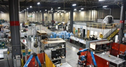 A wide view of the 52,000 square foot ASAP manufacturing facility. 